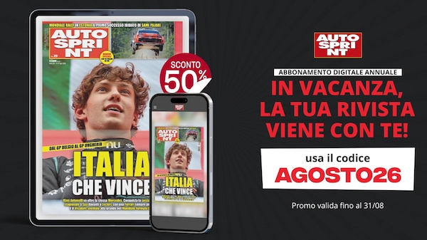 In vacanza con Autosprint: ad agosto l'abbonamento digitale è al 50%
