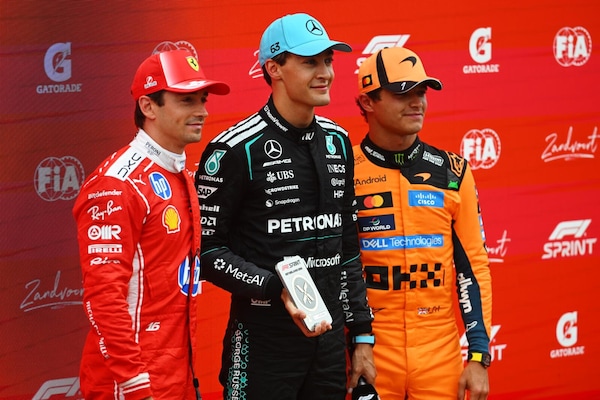 Russell vince la Sprint in Olanda; Leclerc attacca, Antonelli gestisce