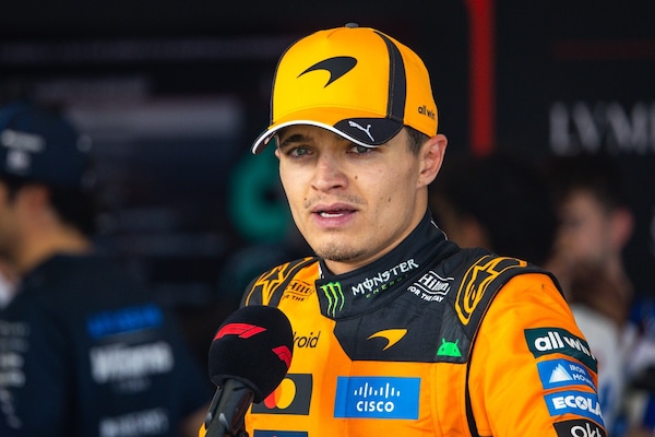 Lando Norris dopo aver sconfitto il suo doppio vola!