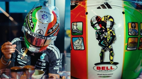 Kimi Antonelli, il casco per Monza è un omaggio a Valentino Rossi