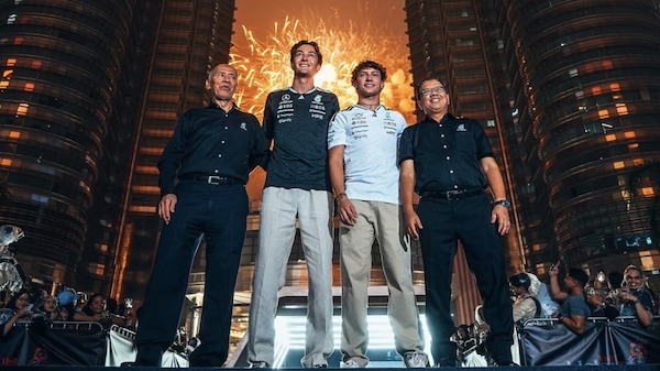 Mercedes scalda i motori in Malesia: Russell e Antonelli a Kuala Lumpur prima di Sepang